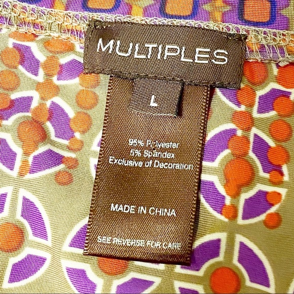 Multiples  Boho Flare Flutter Sleeve Fun Dress L - Picture 5 of 6